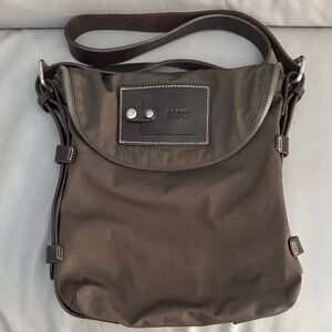 Roots Dark Brown Messenger Bag Crossbody Unisex